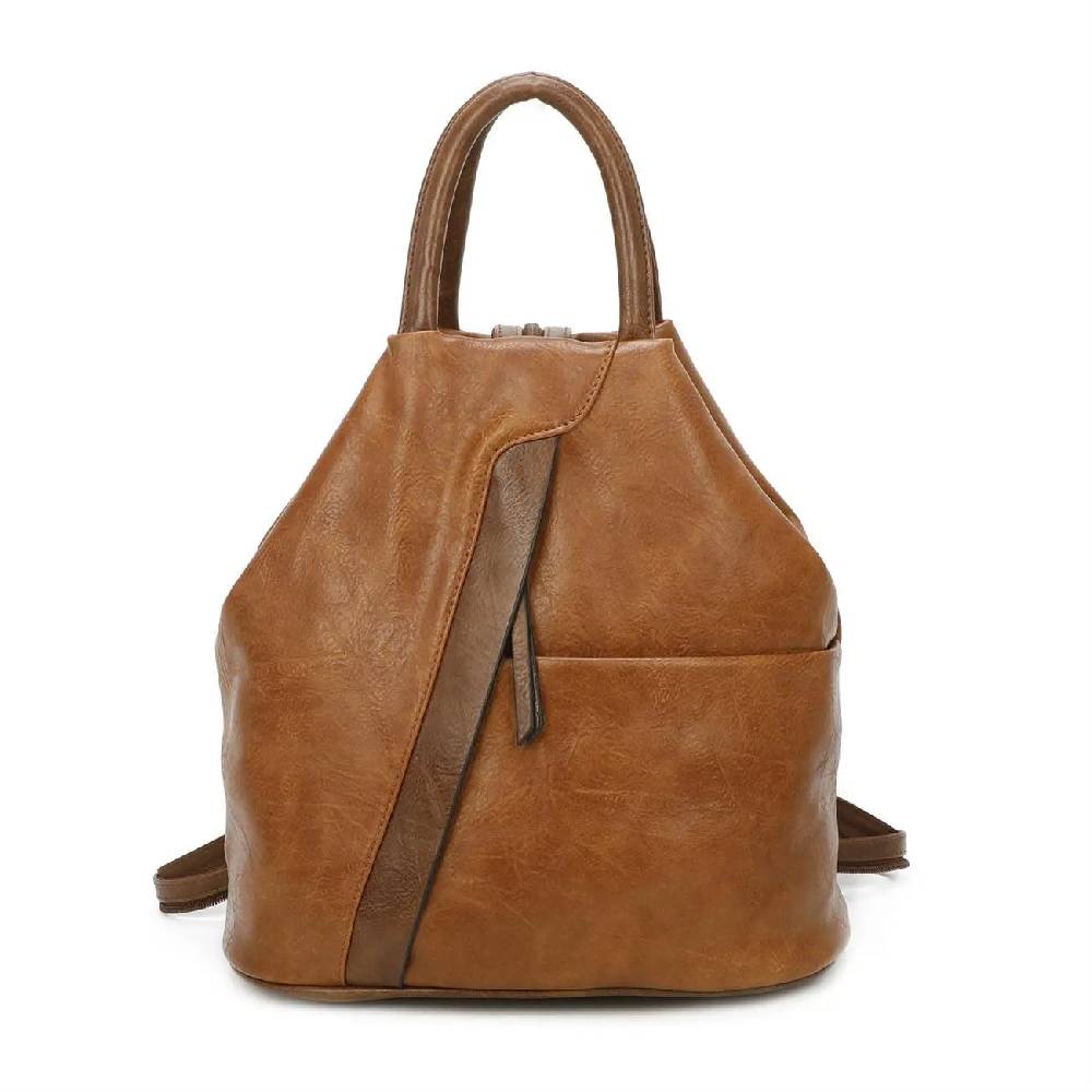 OBC Damen Rucksack Tasche Schultertasche Leder Optik Daypack Backpack Handtasche Tagesrucksack Cityrucksack Top Angebot
