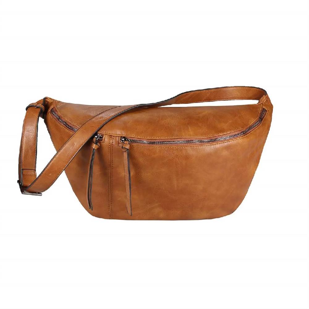 XXL Tasche Bauchtasche Hüfttasche Crossbody Schultertasche Umhängetasche Kunstleder Gürteltasche Crossover Slingntasche Unisex Bag Neueste Mode