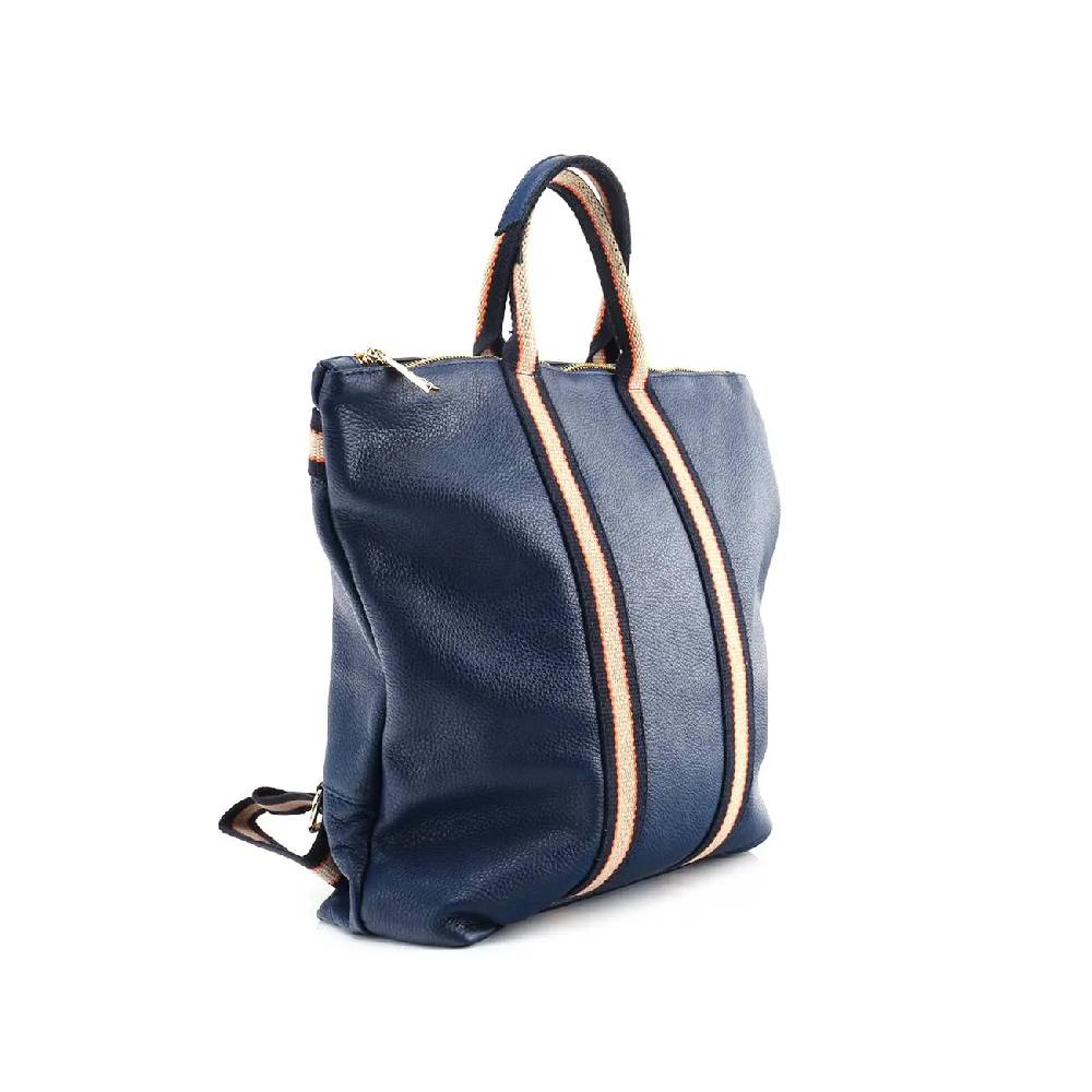 OBC Made in Italy XXL Damen Leder Rucksack Tasche Shopper Handtasche Schultertasche Cityrucksack Daypack Ledertasche Freizeitrucksack Online Outlet