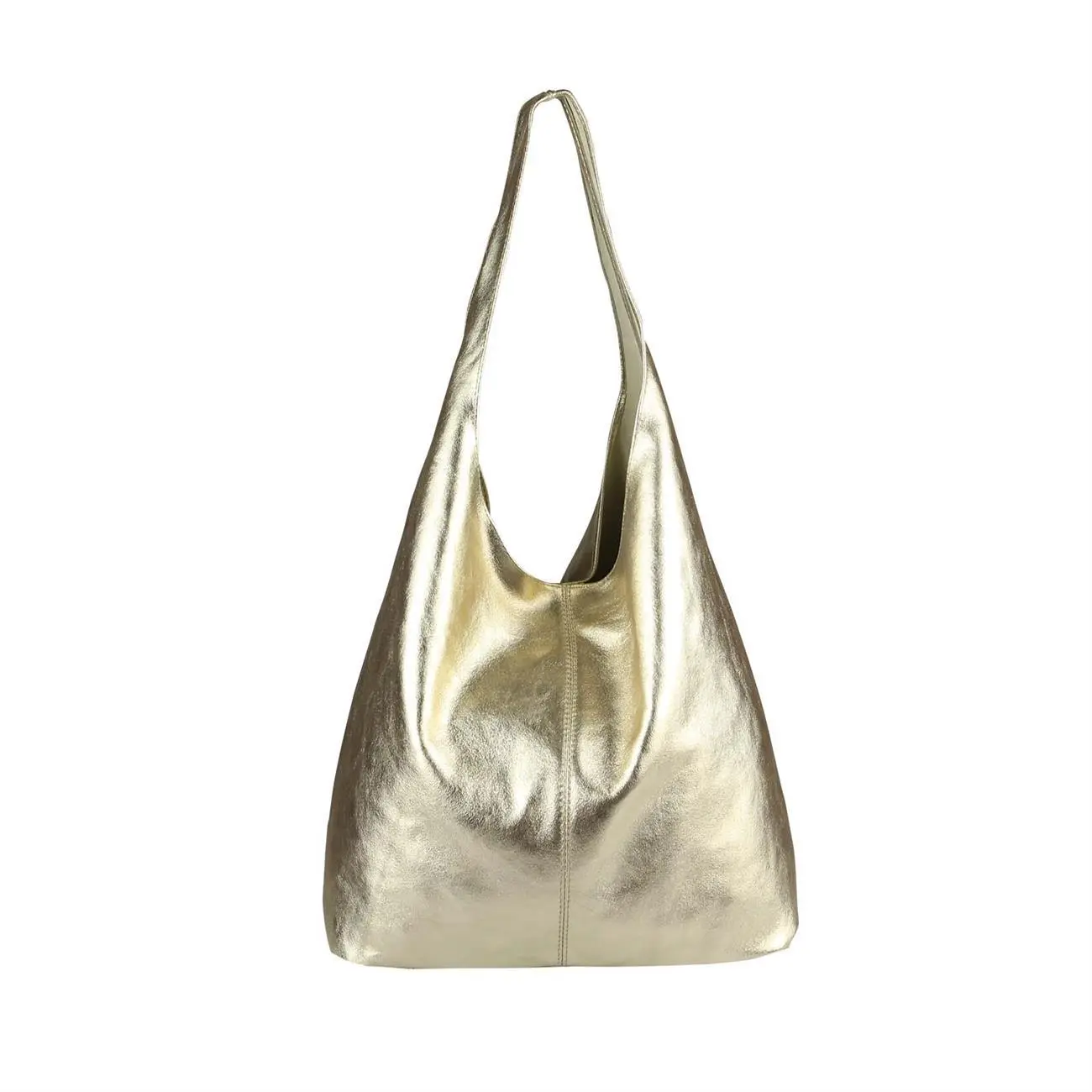 OBC MADE IN ITALY DAMEN LEDER TASCHE METALLIC Shopper Schultertasche Zeitlich begrenztes Angebot