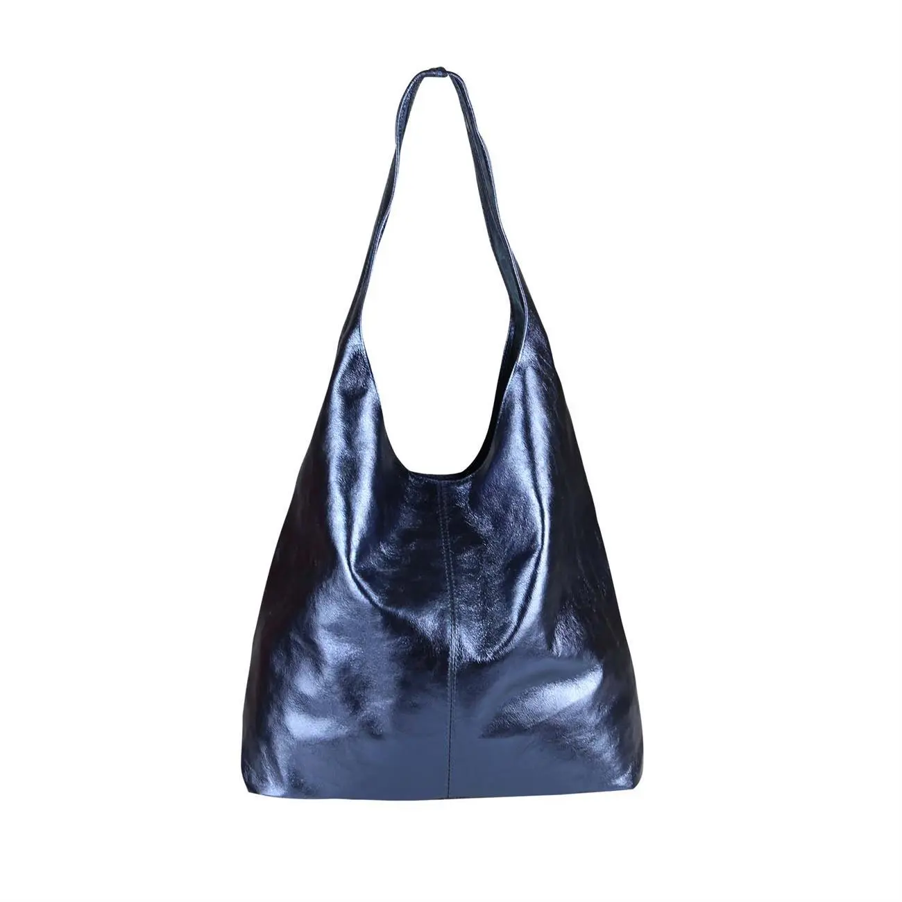 OBC MADE IN ITALY DAMEN LEDER TASCHE METALLIC Shopper Schultertasche Zeitlich begrenztes Angebot