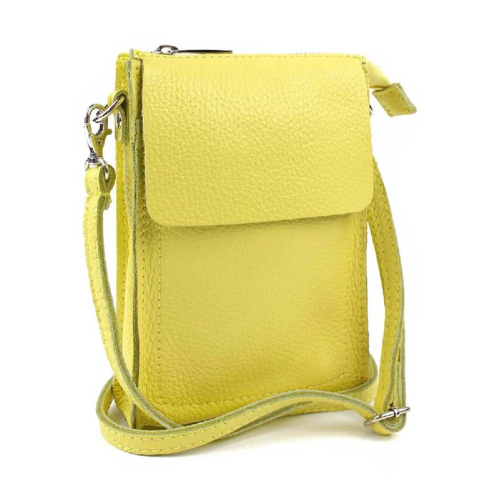 OBC Made in Italy Damen Leder Smartphone Tasche Schultertasche Handytasche Minibag Umhängetasche Geldtasche Ledertasche Crossbody Abendtasche Neuheiten