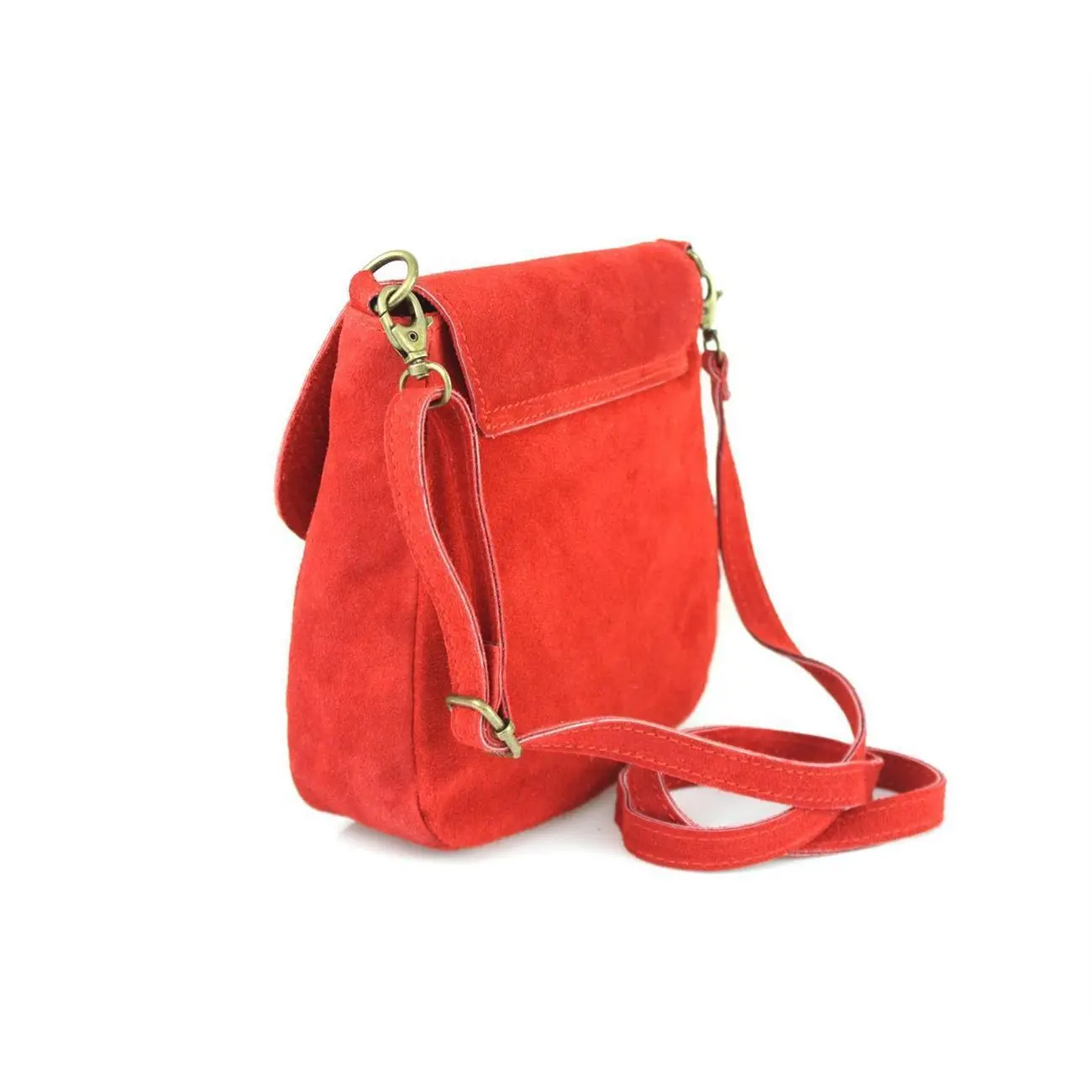 Made in Italy DAMEN LEDER TASCHE Messenger Bag Henkeltasche Wildleder Handtasche Umhängetasche Ledertasche Schultertasche Beuteltasche Fransen Cross-Over Saisonale Angebote