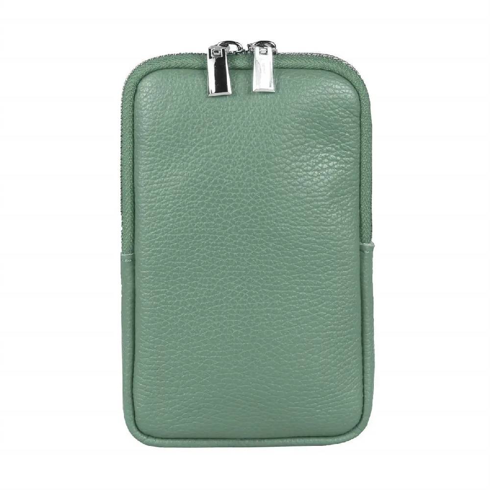 OBC Made in Italy Damen Leder Smartphone Tasche Umhängetasche Schultertasche Handytasche Minibag Geldtasche Ledertasche Crossbody Abendtasche Super Sparpreis