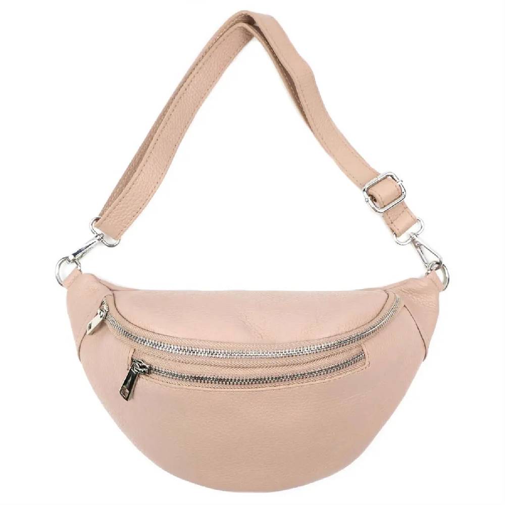 OBC MADE IN ITALY DAMEN LEDER TASCHE Gürteltasche Crossbody Hüfttasche Bauchtasche Umhängetasche Schultertasche Brusttasche CrossOver Ledertasche Bodybag Letzte 3 Tage