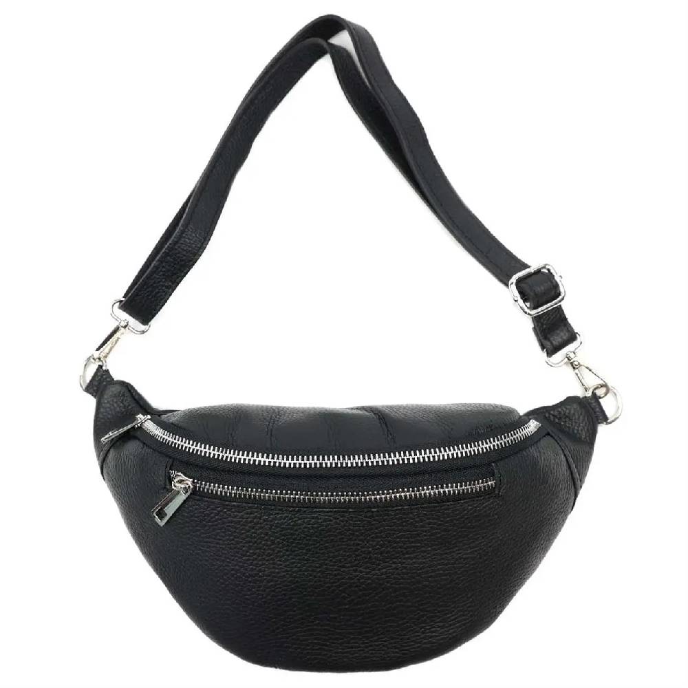 OBC MADE IN ITALY DAMEN LEDER TASCHE Gürteltasche Crossbody Hüfttasche Bauchtasche Umhängetasche Schultertasche Brusttasche CrossOver Ledertasche Bodybag Letzte 3 Tage