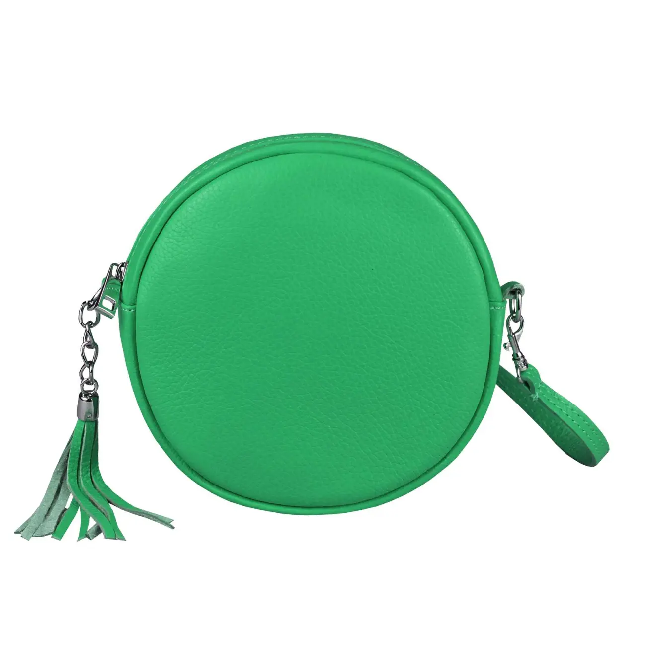 OBC Made in Italy Damen ECHT Leder Tasche Crossbody Runde Schultertasche City Bag Crossover Umhängetasche Clutch Ledertasche Damentasche Minibag Neueste Stile