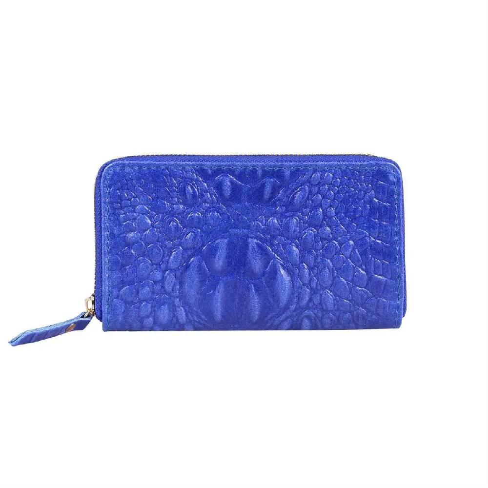 Made in Italy Damen Leder Geldbörse Kroko Wallet Portemonnaie Portafoglio Brieftasche Börse Geldbeutel Ledertasche Kreditkartenetui Zeitbegrenzte Promotion