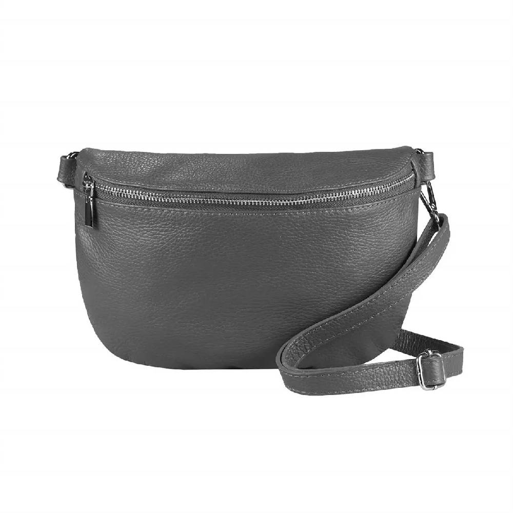 Made in Italy Damen Leder Tasche Gürteltasche Crossbody Hüfttasche Bauchtasche Umhängetasche Cross-Over Bodybag Schultertasche Handytasche Schminktasche Kosmetiktasche OBC 1054 Vierteljährliche Förderung