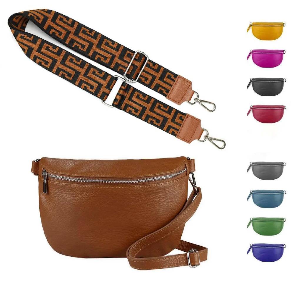 Made in Italy OBC DAMEN SET Gürteltasche + Schultergurt LEDER Crossbody Hüfttasche Bauchtasche Umhängetasche Brusttasche CrossOver Bodybag Schultertasche Handytasche Tasche Bis zu 55% Rabatt