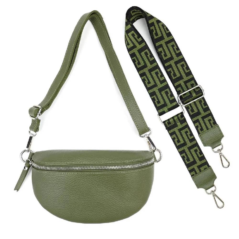 Made in Italy OBC DAMEN SET Gürteltasche + Schultergurt LEDER Crossbody Hüfttasche Bauchtasche Umhängetasche Brusttasche CrossOver Bodybag Schultertasche Handytasche Tasche Bis zu 55% Rabatt
