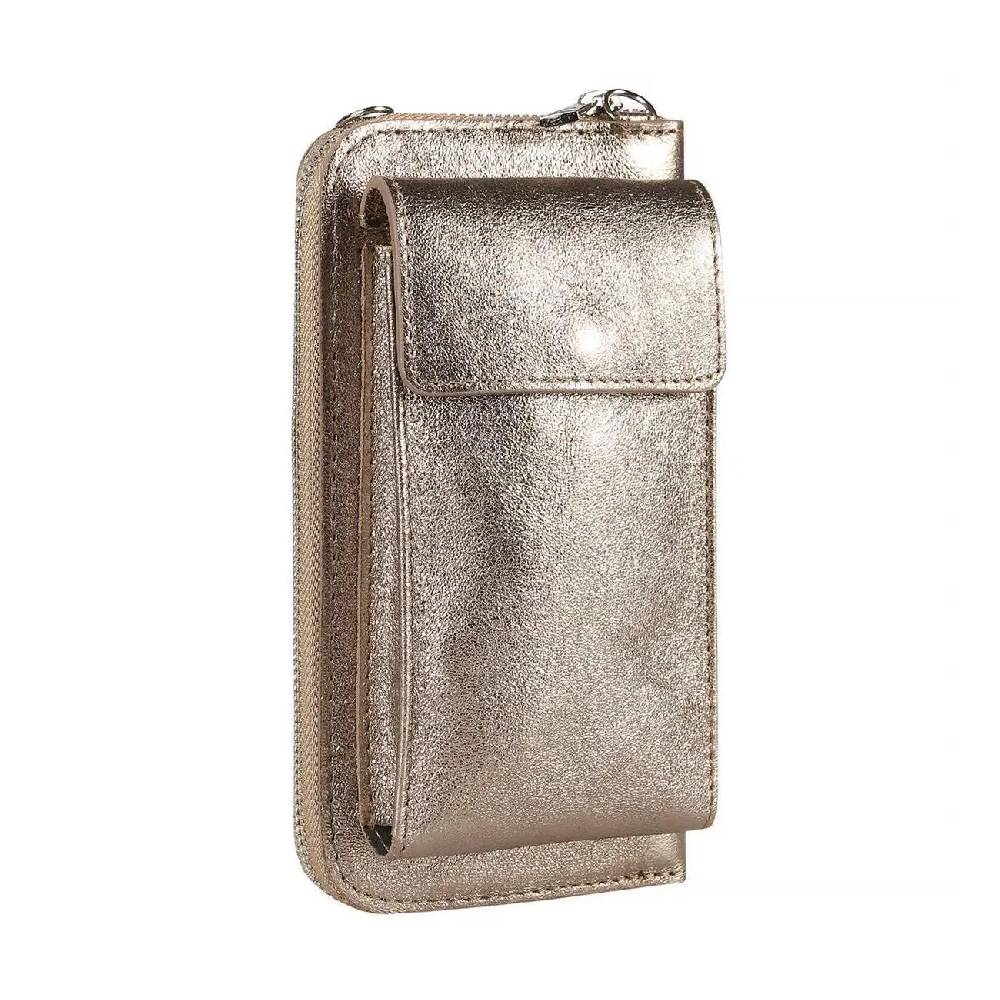 OBC Made in Italy Damen Leder Handytasche Tasche Umhängetasche Geldbörse Schultertasche Brieftasche Smartphone Geldtasche Ledertasche Crossbody Abendtasche Handy bis 6,5 Zoll Super Rabatt