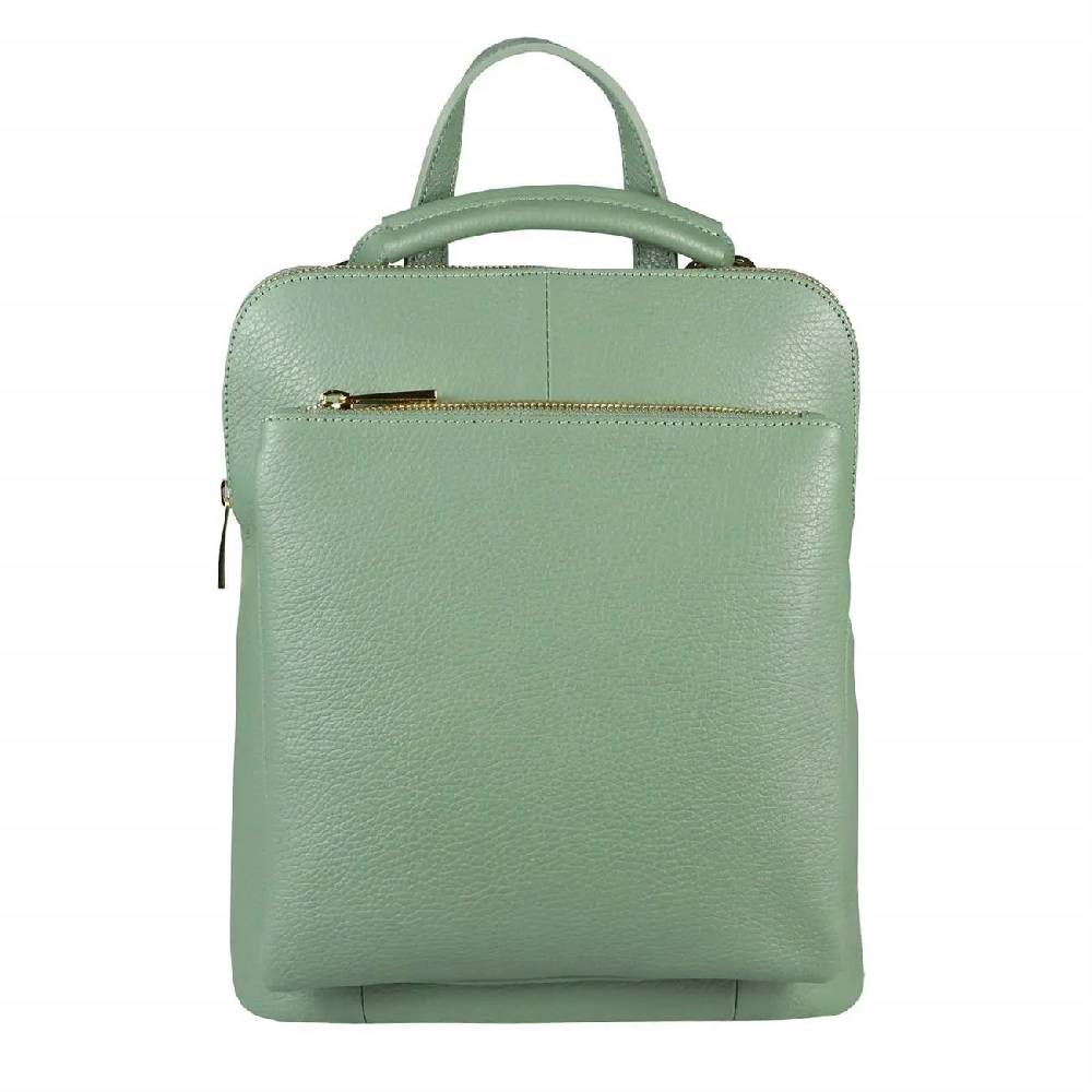 OBC Made in Italy Damen echt Leder Rucksack Daypack Lederrucksack Tasche Schultertasche Ledertasche Handgepäck Nappaleder Fabrikladen
