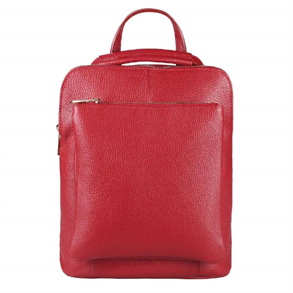 OBC Made in Italy Damen echt Leder Rucksack Daypack Lederrucksack Tasche Schultertasche Ledertasche Handgepäck Nappaleder Fabrikladen