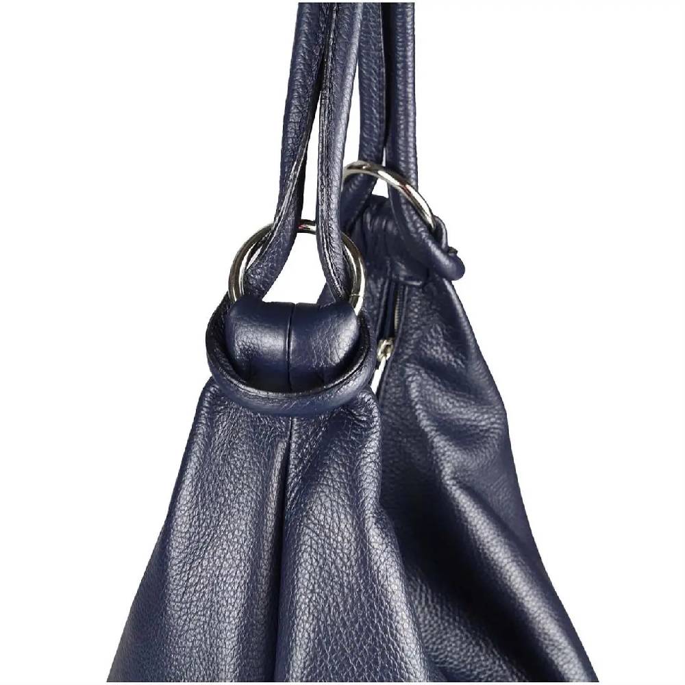 ITALY DAMEN Echt LEDER HAND-TASCHE Schultertasche Shopper Umhängetasche Beuteltasche Metallic Bag Begrenzt auf 3 Tage