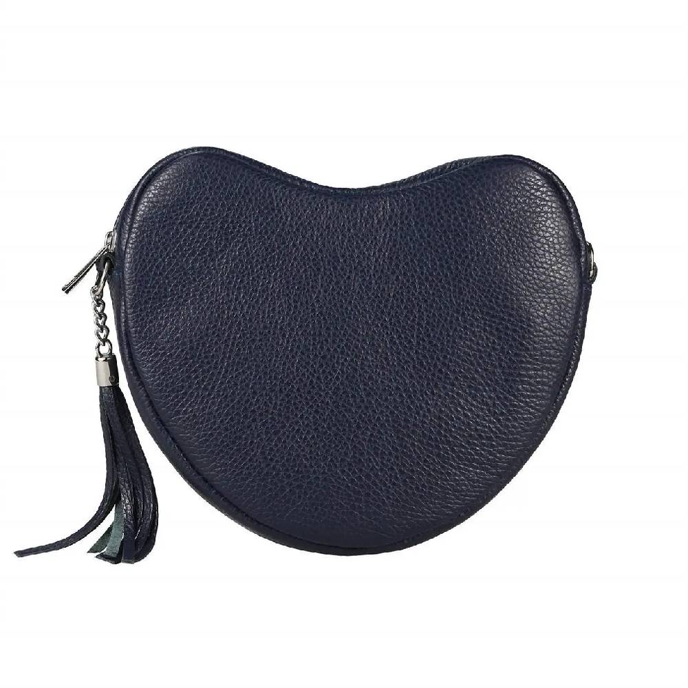 OBC Made in Italy Damen Leder Tasche Crossbody Herztasche Schultertasche Crossover Umhängetasche Clutch Ledertasche Damentasche Online