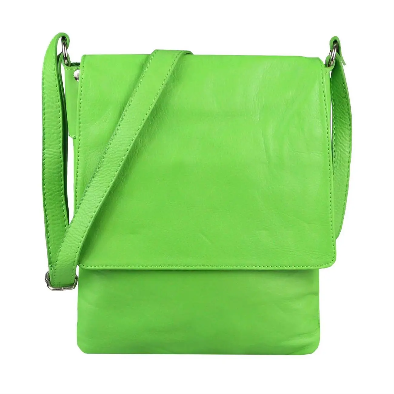OBC Made in Italy Damen Leder Tasche Umhängetasche Schultertasche Crossbody Handtasche Ledertasche Nappaleder Cross-Over Body Bag Shopping Messenger Outlet