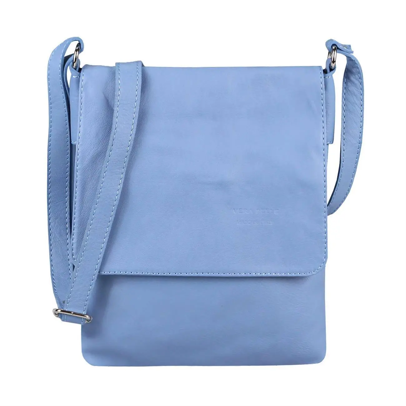 OBC Made in Italy Damen Leder Tasche Umhängetasche Schultertasche Crossbody Handtasche Ledertasche Nappaleder Cross-Over Body Bag Shopping Messenger Outlet