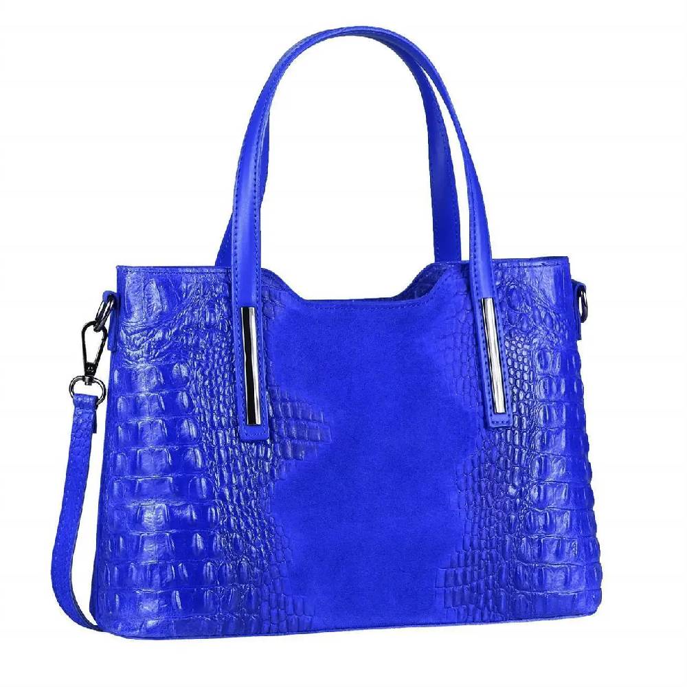 OBC MADE IN ITALY DAMEN Echt LEDER TASCHE KROKO-Prägung Business Shopper Wildleder Schultertasche Handtasche Ledertasche Umhängetasche Angebote