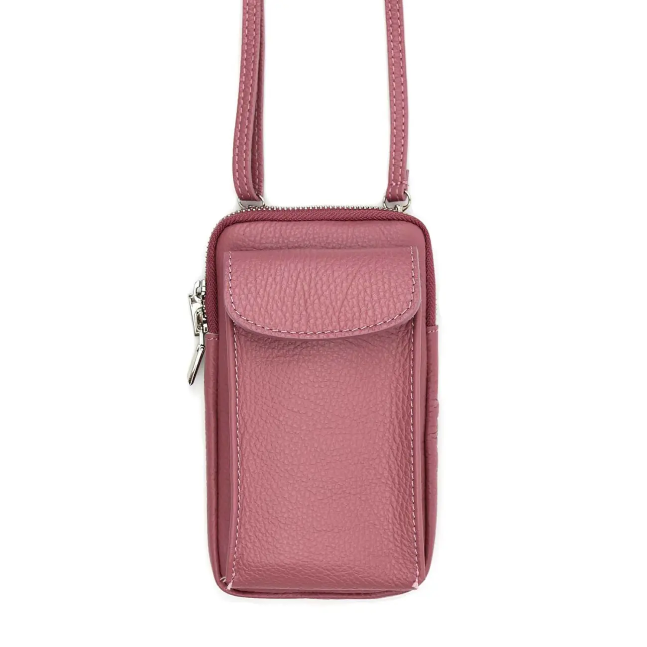 OBC Made in Italy Damen Leder Tasche Handytasche Umhängetasche Geldbörse Schultertasche Brieftasche Smartphone Geldtasche Ledertasche Crossbody Abendtasche Handy bis 6,5 Zoll im Angebot
