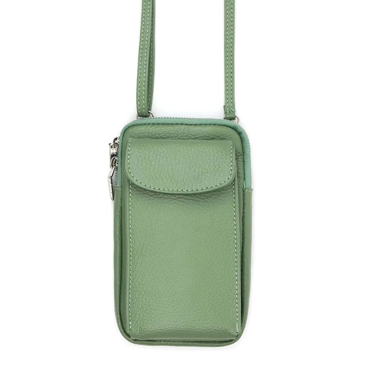 OBC Made in Italy Damen Leder Tasche Handytasche Umhängetasche Geldbörse Schultertasche Brieftasche Smartphone Geldtasche Ledertasche Crossbody Abendtasche Handy bis 6,5 Zoll im Angebot