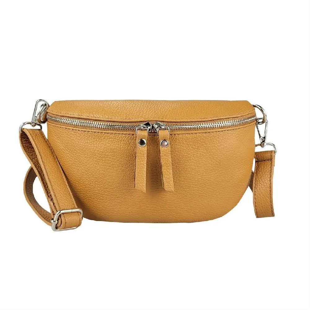 OBC Made in Italy Damen Leder Tasche Handytasche Gürteltasche Crossbody Hüfttasche Bauchtasche Umhängetasche Cross-Over Bodybag Schultertasche Kosmetiktasche Rabatt