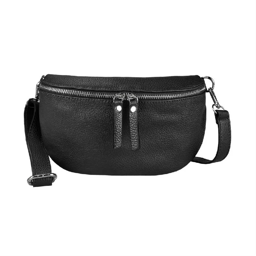 OBC Made in Italy Damen Leder Tasche Handytasche Gürteltasche Crossbody Hüfttasche Bauchtasche Umhängetasche Cross-Over Bodybag Schultertasche Kosmetiktasche Rabatt