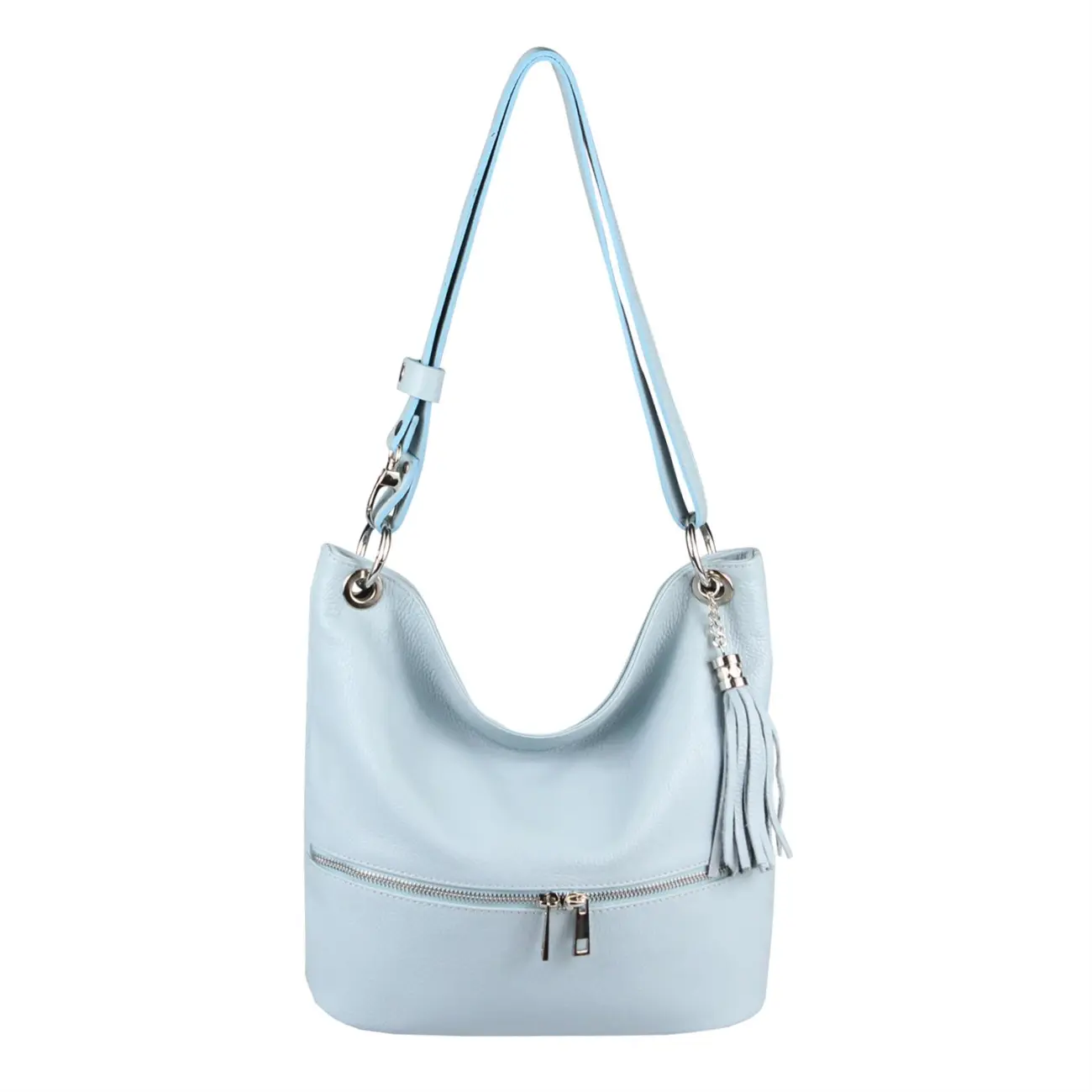 Made in Italy DAMEN LEDER TASCHE Shopper Schultertasche City Bag CrossOver Umhängetasche Henkeltasche Ledertasche Damentasche Fransen Preisnachlass