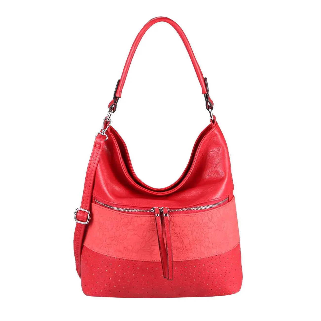 OBC Damen Tasche Blumen Shopper Tote Bag Handtasche Umhängetasche Schultertasche Beuteltasche Leder Optik Hobo Crossbody Saisonschlussverkauf