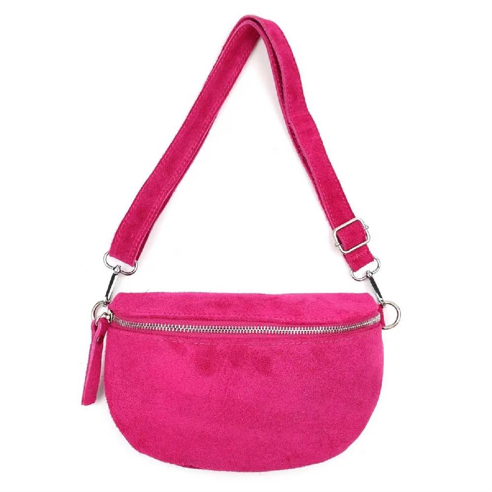 Made in Italy DAMEN LEDER TASCHE Gürteltasche Crossbody Hüfttasche Bauchtasche Umhängetasche Wildleder Brusttasche CrossOver Bodybag Schultertasche Handytasche Geldtasche Schminktasche Kosmetiktasche Weihnachtsangebot