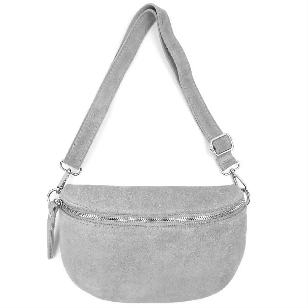 Made in Italy DAMEN LEDER TASCHE Gürteltasche Crossbody Hüfttasche Bauchtasche Umhängetasche Wildleder Brusttasche CrossOver Bodybag Schultertasche Handytasche Geldtasche Schminktasche Kosmetiktasche Weihnachtsangebot