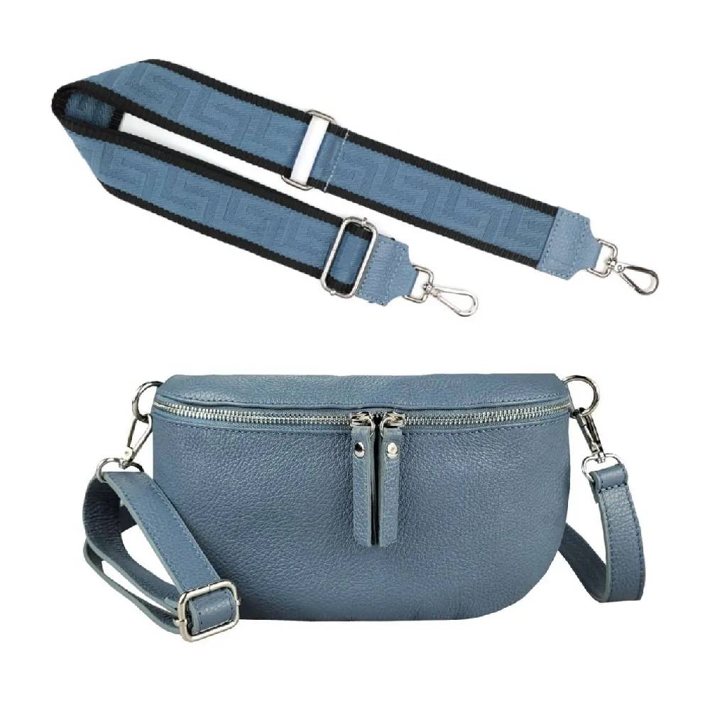 Made in Italy OBC DAMEN SET Gürteltasche + Schultergurt LEDER Crossbody Hüfttasche Bauchtasche Umhängetasche Brusttasche CrossOver Bodybag Schultertasche Handytasche Geldtasche Tasche Kosmetiktasche Osterangebot