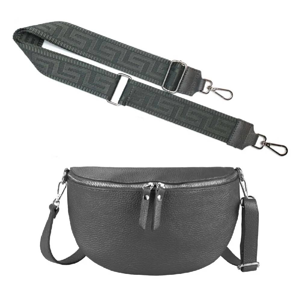 Made in Italy OBC DAMEN SET Gürteltasche + Schultergurt LEDER Crossbody Hüfttasche Bauchtasche Umhängetasche Brusttasche CrossOver Bodybag Schultertasche Handytasche Geldtasche Tasche Kosmetiktasche Osterangebot