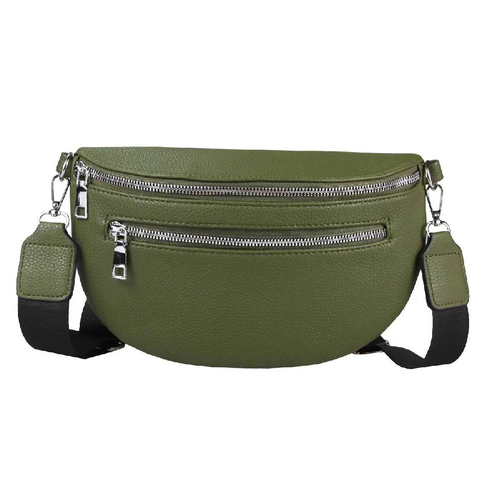 OBC Damen Tasche Gürteltasche Crossbody Leder Optik Hüfttasche Bauchtasche Umhängetasche Cross-Over Bodybag Schultertasche Handytasche Leder Optik Muttertagsangebot