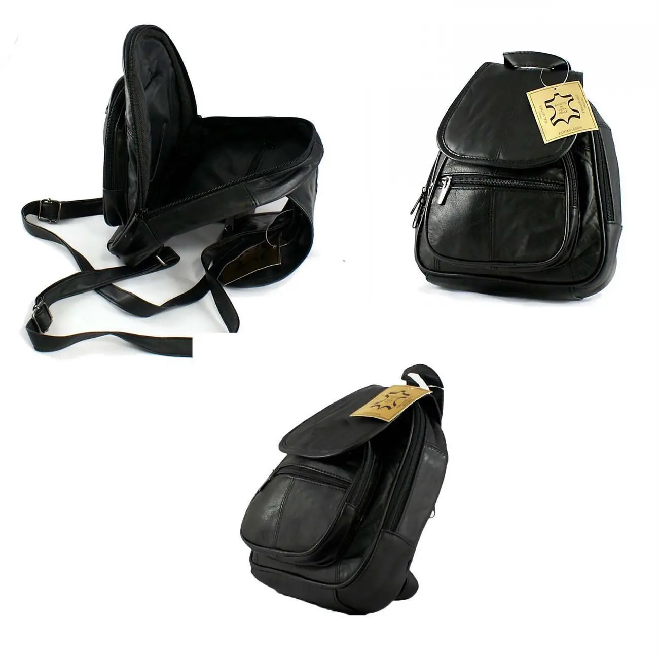 OBC kleiner DAMEN RUCKSACK Cityrucksack echtes Leder Mini Tasche Schultertasche Lederrucksack Damentasche Stadtrucksack Ledertasche CrossBag BodyBag CrossOver Lamm Nappaleder Vatertagsangebot