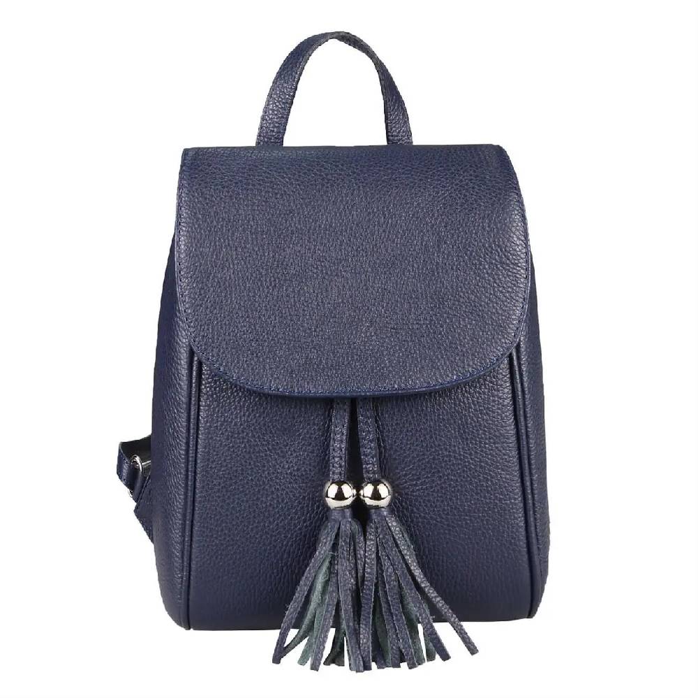 OBC Made in Italy Damen Echt Leder Rucksack Cityrucksack Backpack Daypack Schultertasche Lederrucksack Handtasche Stadtrucksack Valentinstagsangebot