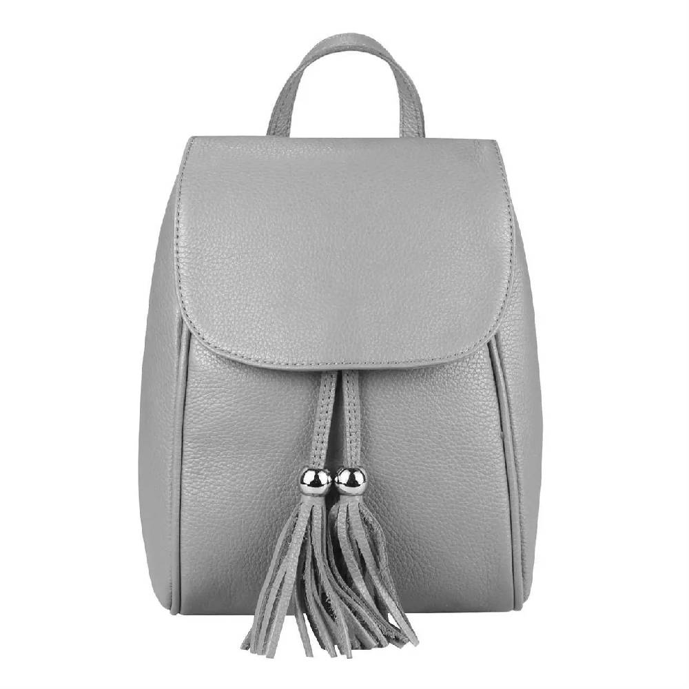 OBC Made in Italy Damen Echt Leder Rucksack Cityrucksack Backpack Daypack Schultertasche Lederrucksack Handtasche Stadtrucksack Valentinstagsangebot