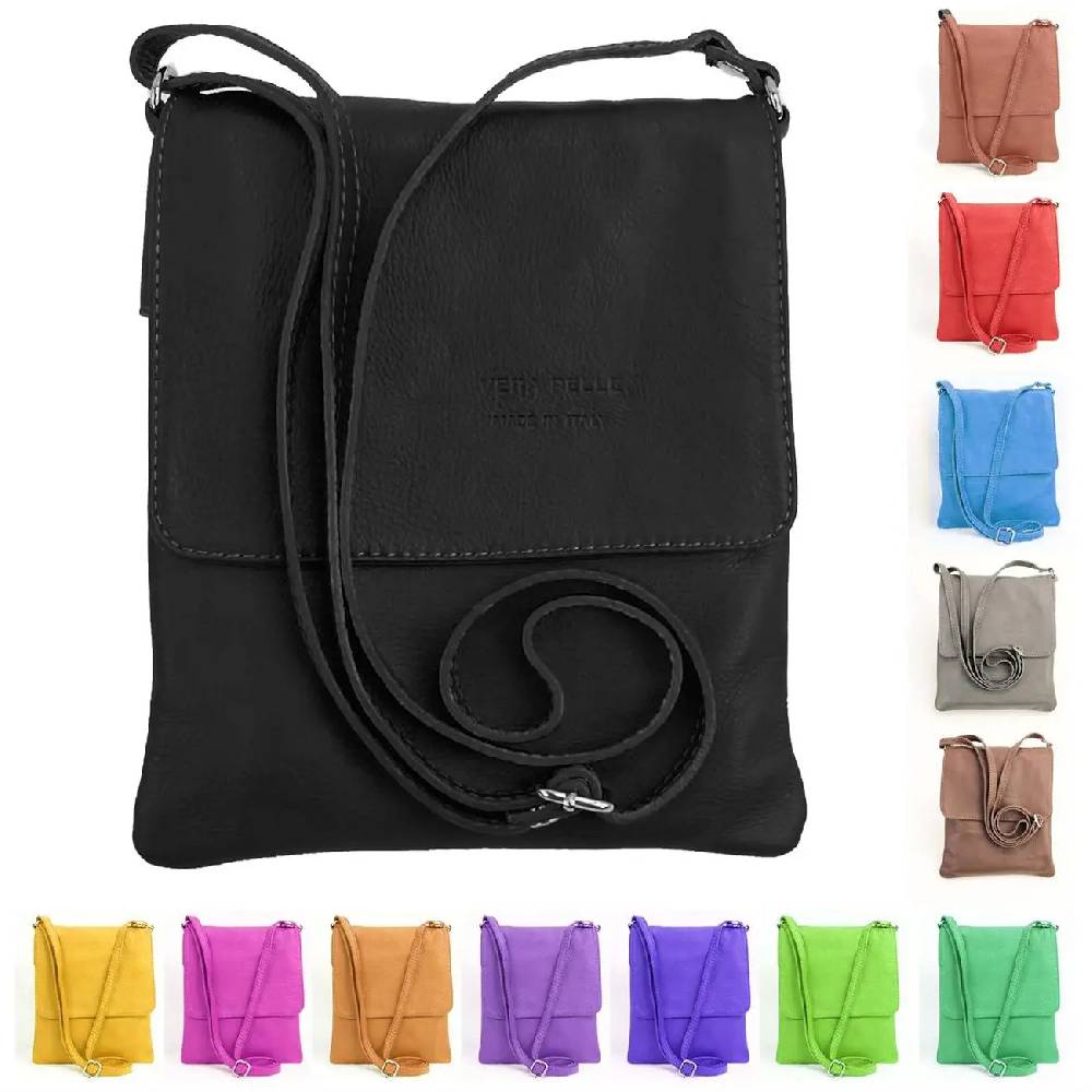 ital kleine Damen Leder Tasche Schultertasche CrossOver Umhängetasche Neueste Mode