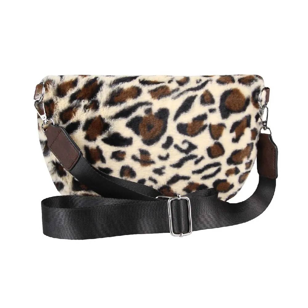 OBC DAMEN LEOPARDEN PRINT Tasche Teddyfell Plüsch Bauchtasche Hüfttasche Schultertasche Fell Bodybag Umhängetasche Crossbody Teddyplüsch Handytasche Crossbag Gürteltasche Wintertasche Zeitlich begrenztes Angebot