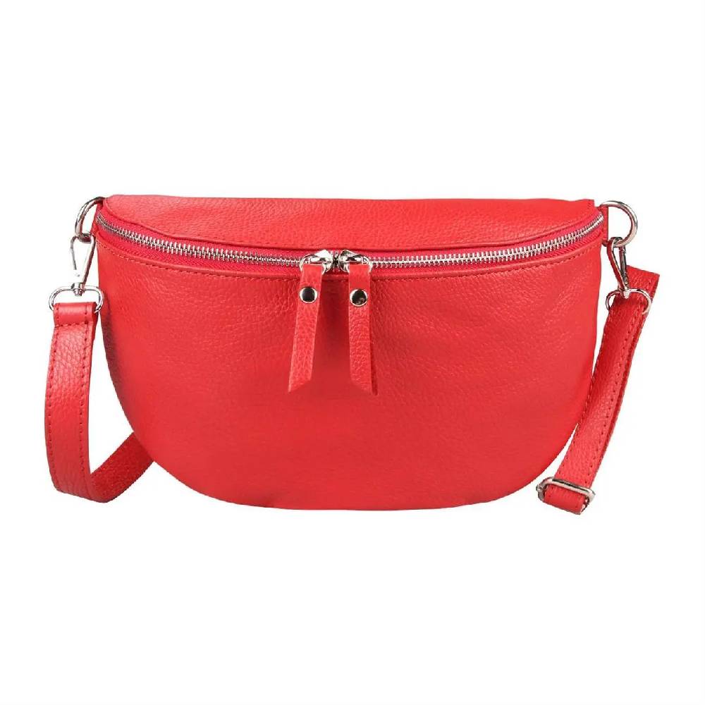 OBC Made in Italy Damen Leder Tasche Medium Handytasche Gürteltasche Crossbody Hüfttasche Bauchtasche Umhängetasche Cross-Over Bodybag Schultertasche Kosmetiktasche Große Rabatte