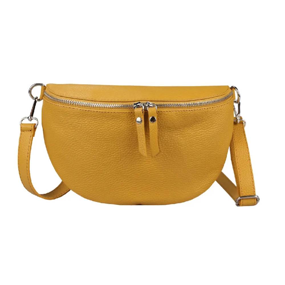 OBC Made in Italy Damen Leder Tasche Medium Handytasche Gürteltasche Crossbody Hüfttasche Bauchtasche Umhängetasche Cross-Over Bodybag Schultertasche Kosmetiktasche Große Rabatte
