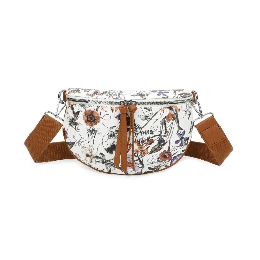 OBC Damen Blumen Tasche Schultertasche Gürteltasche Crossbody Hüfttasche Bauchtasche Umhängetasche Cross-Over Bodybag Handytasche Reisetasche Kosmetiktasche Kunst-Leder Sonderangebote
