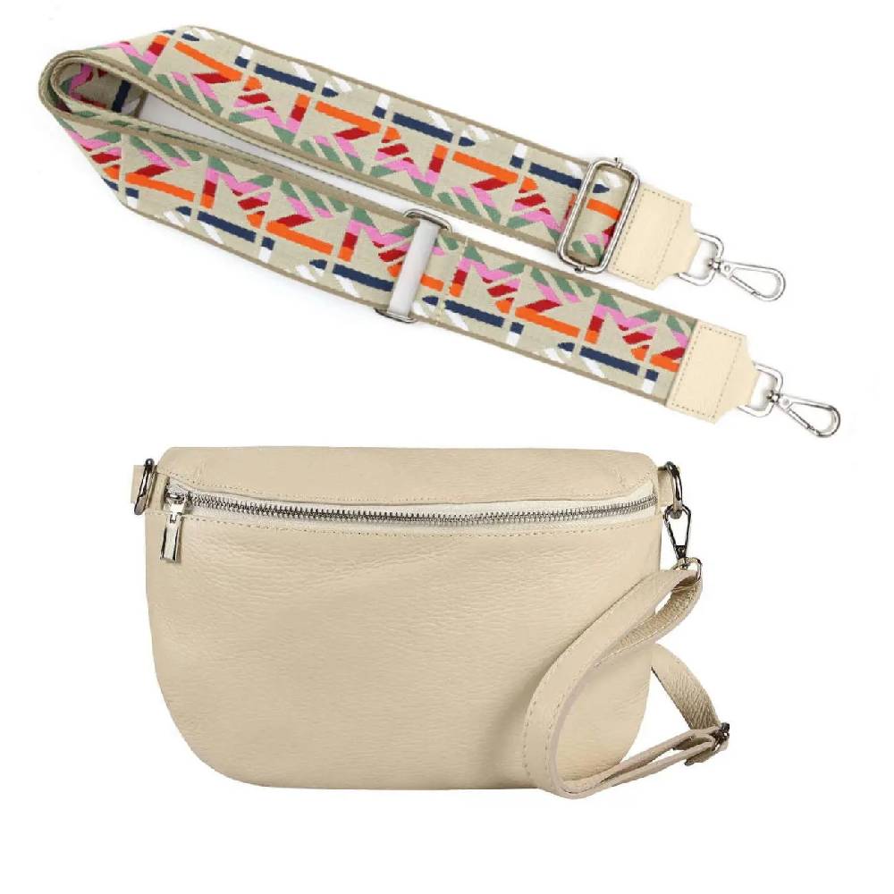 Made in Italy OBC DAMEN SET Gürteltasche + Schultergurt LEDER Crossbody Hüfttasche Bauchtasche Umhängetasche Brusttasche CrossOver Bodybag Schultertasche Handytasche Tasche VIP-Rabatte