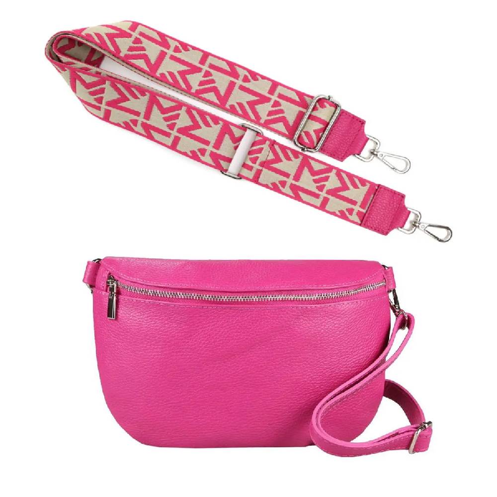 Made in Italy OBC DAMEN SET Gürteltasche + Schultergurt LEDER Crossbody Hüfttasche Bauchtasche Umhängetasche Brusttasche CrossOver Bodybag Schultertasche Handytasche Tasche VIP-Rabatte