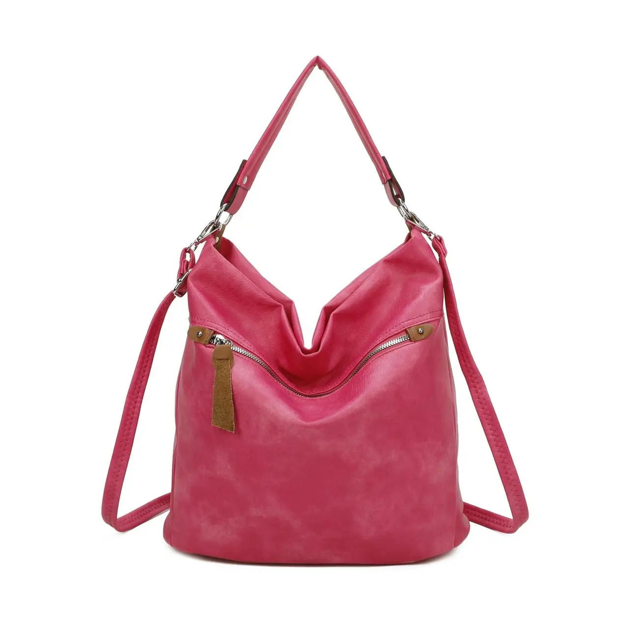 OBC DAMEN TASCHE SHOPPER Hobo-Bag Schultertasche Umhängetasche Handtasche CrossOver Damentasche Beuteltasche Henkeltasche Reise Leder Optik Super Sparpreis