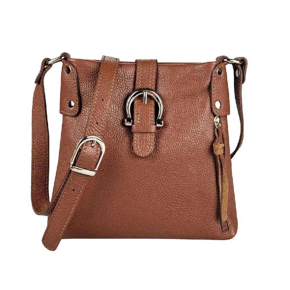 OBC Made in Italy DAMEN LEDER TASCHE Schultertasche CrossOver Handtasche Umhängetasche Bodybag Abendtasche Crossbody Ledertasche JETZT KAUFEN