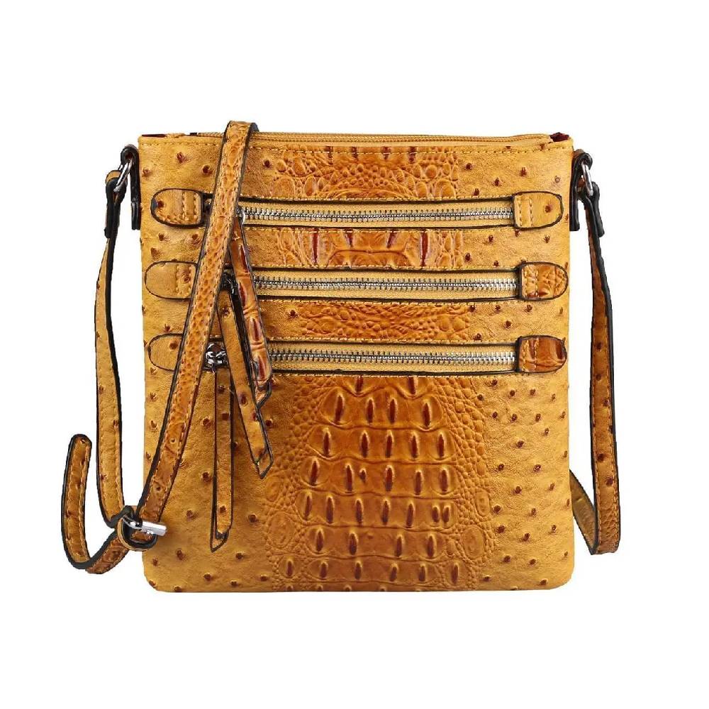 OBC Damen Tasche Kroko-Strauss Optik Schultertasche Umhängetasche Crossbody Bag Bis zu 50% Rabatt