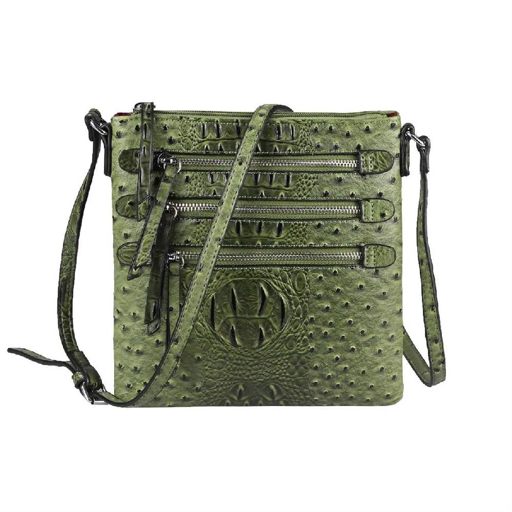 OBC Damen Tasche Kroko-Strauss Optik Schultertasche Umhängetasche Crossbody Bag Bis zu 50% Rabatt