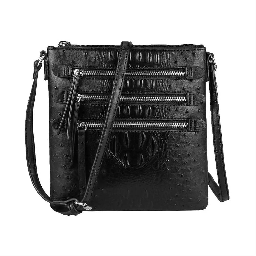 OBC Damen Tasche Kroko-Strauss Optik Schultertasche Umhängetasche Crossbody Bag Bis zu 50% Rabatt