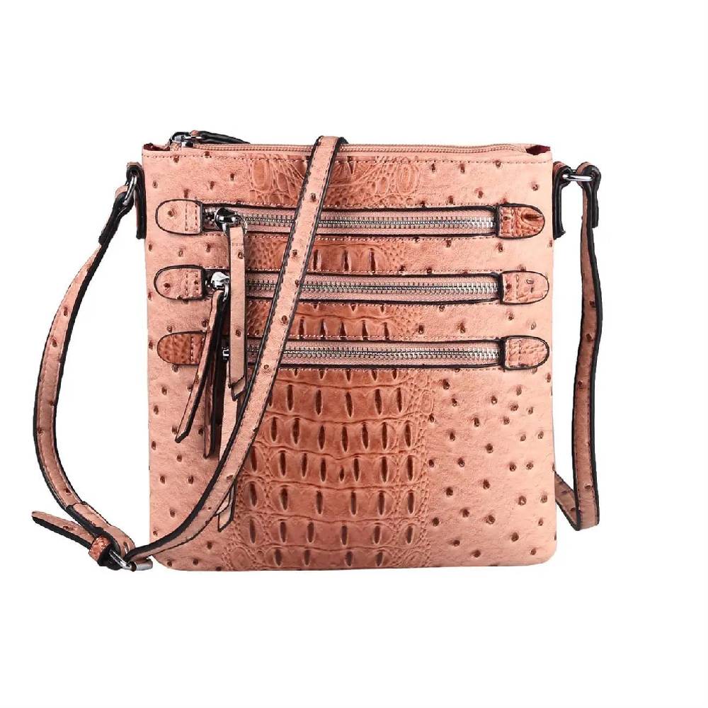OBC Damen Tasche Kroko-Strauss Optik Schultertasche Umhängetasche Crossbody Bag Bis zu 50% Rabatt
